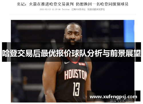 哈登交易后最优报价球队分析与前景展望